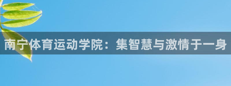 绿茵体育直播cBA：南宁体育运动学院：集智慧与激情于一身